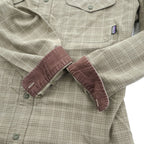 Patagonia オーガニックコットン 長袖チェックシャツ XL グリーン ダブルポケット ルーマニア製 ORGANIC COTTON
