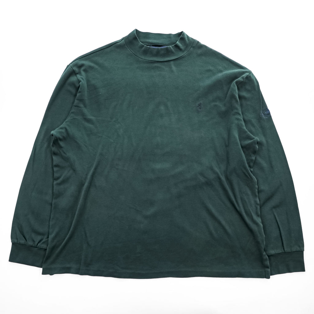 Polo Ralph Lauren 90年代 ヴィンテージ ピマコットン モックネック 長袖Tシャツ ダークグリーン POLO GOLF