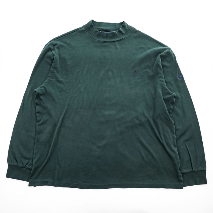 Polo Ralph Lauren 90年代 ヴィンテージ ピマコットン モックネック 長袖Tシャツ ダークグリーン POLO GOLF