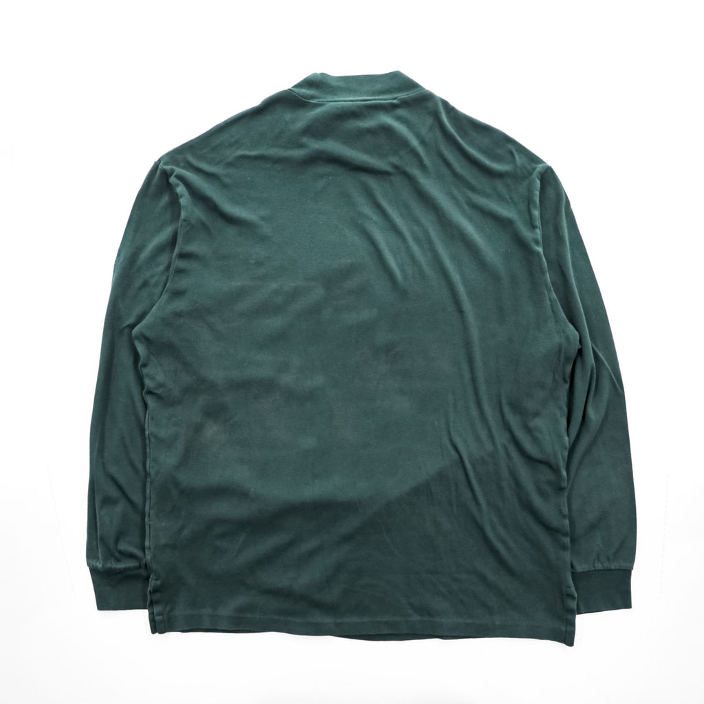 Polo Ralph Lauren 90年代 ヴィンテージ ピマコットン モックネック 長袖Tシャツ ダークグリーン POLO GOLF