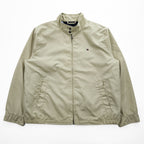 TOMMY HILFIGER スウィングトップ ハリントンジャケット L ベージュ 裏地ストライプ