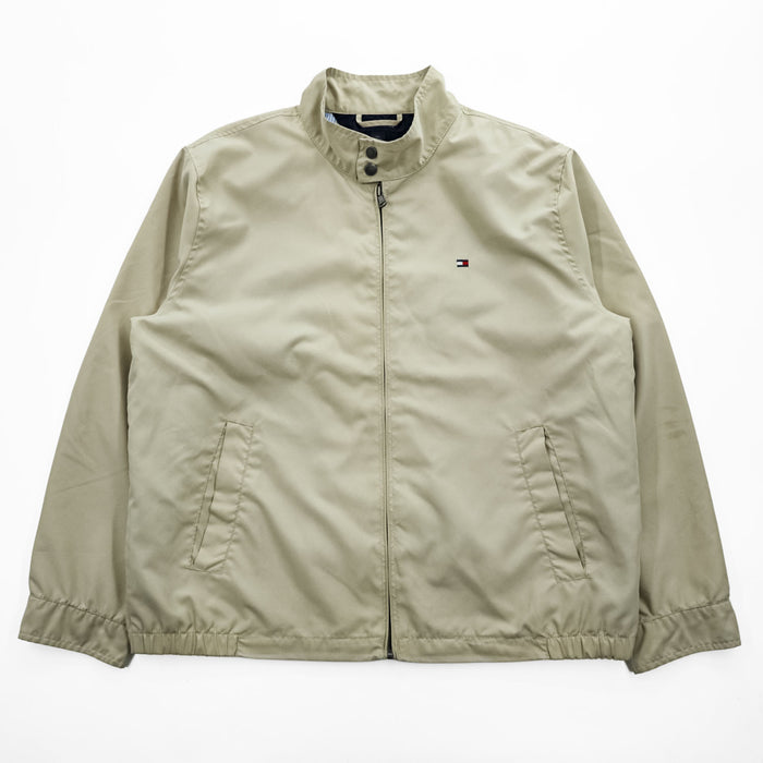 TOMMY HILFIGER スウィングトップ ハリントンジャケット L ベージュ 裏地ストライプ