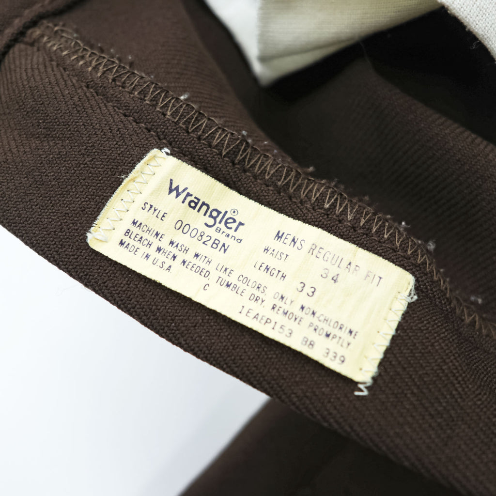 Wrangler USA製 70年代 ヴィンテージ フレア スラックス パンツ L ブラウン 42TALON ブーツカット 00082BN