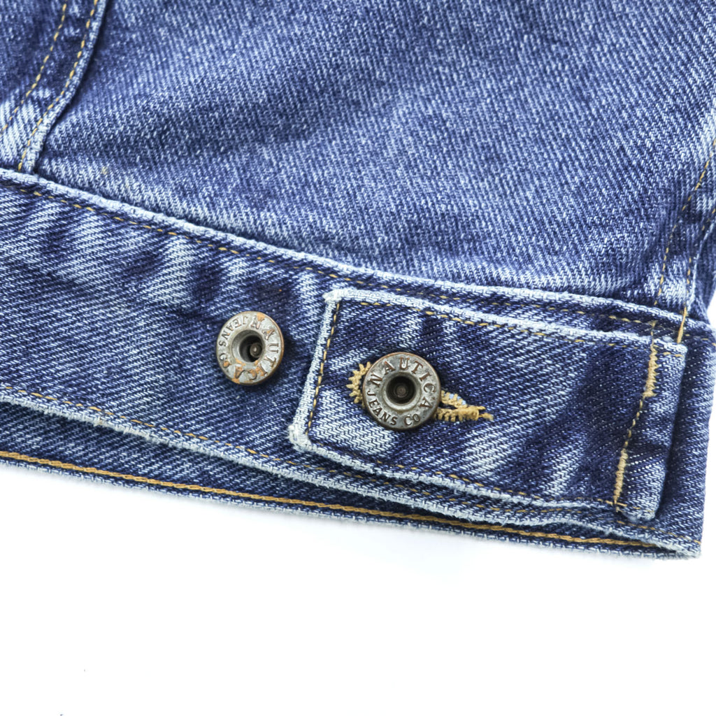 NAUTICA JEANS COMPANY 00年代 デニムジャケット Gジャン L インディゴ ブルー RJ4602-431