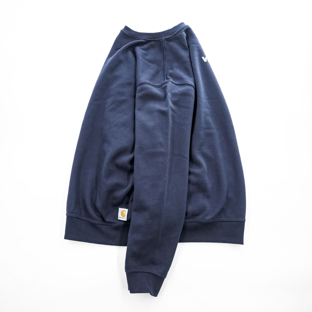 carhartt クルーネック 前V スウェット トレーナー L ネイビー 裏起毛 LOOSE FIT TS0124-M