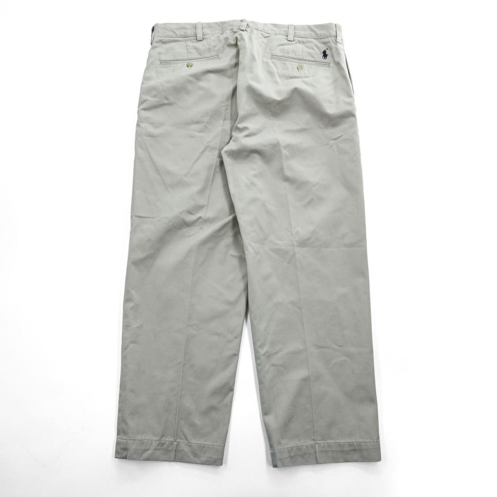 Polo Ralph Lauren 90年代 ヴィンテージ ETHAN PANT 2タック ワイド チノパンツ L ベージュ プリーツ ポロチノ