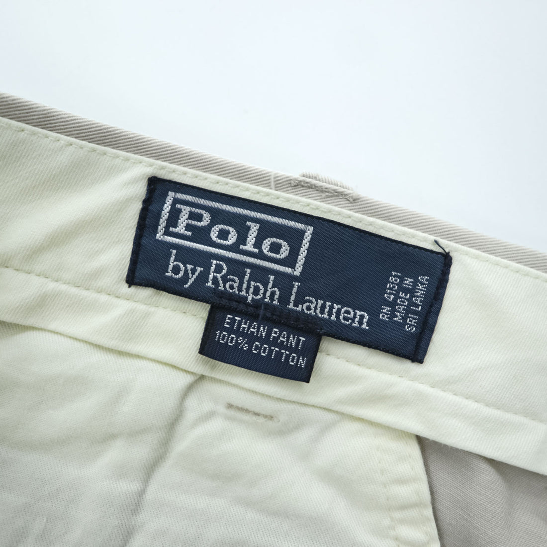 Polo Ralph Lauren 90年代 ヴィンテージ ETHAN PANT 2タック ワイド チノパンツ L ベージュ プリーツ ポロチノ