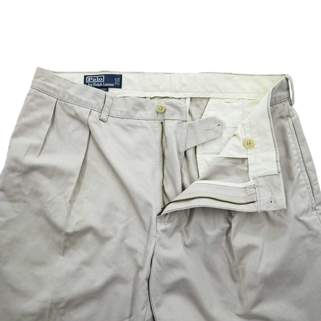 Polo Ralph Lauren 90年代 ヴィンテージ ETHAN PANT 2タック ワイド チノパンツ L ベージュ プリーツ ポロチノ