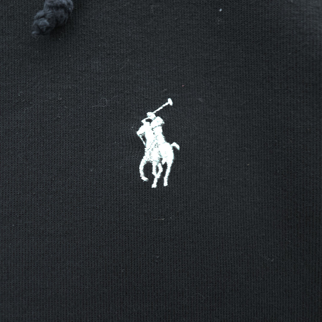 Polo Ralph Lauren プルオーバー パーカー S ブラック スモールポニー ロゴ 刺繍 カンガルーポケット