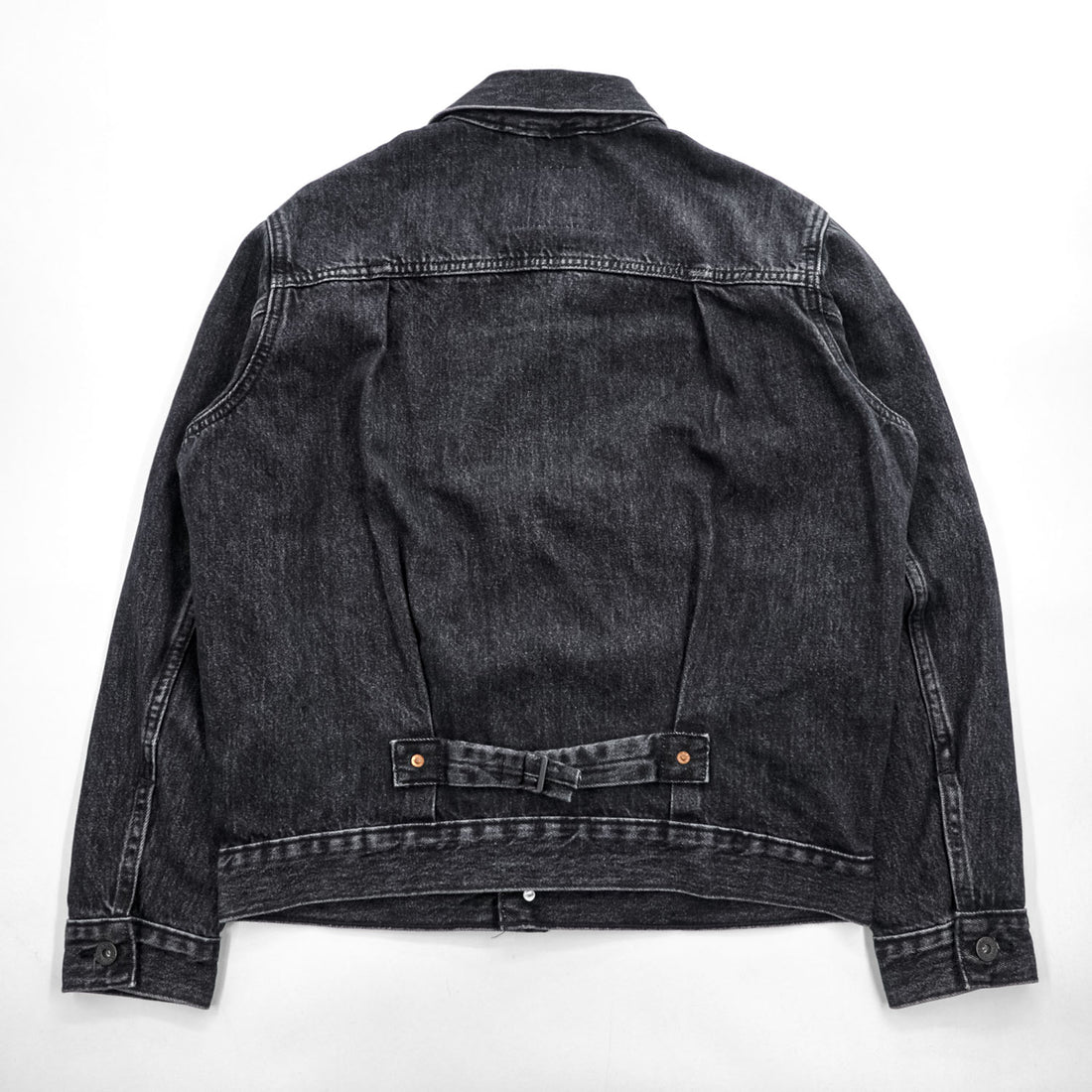 Levi's 大戦モデル 1st タイプ ビッグE デニム トラッカージャケット Gジャン S ブラック TYPE 1 短丈 ビッグサイズ シンチバック ダブルプリーツ PREMIUM A3174-0000