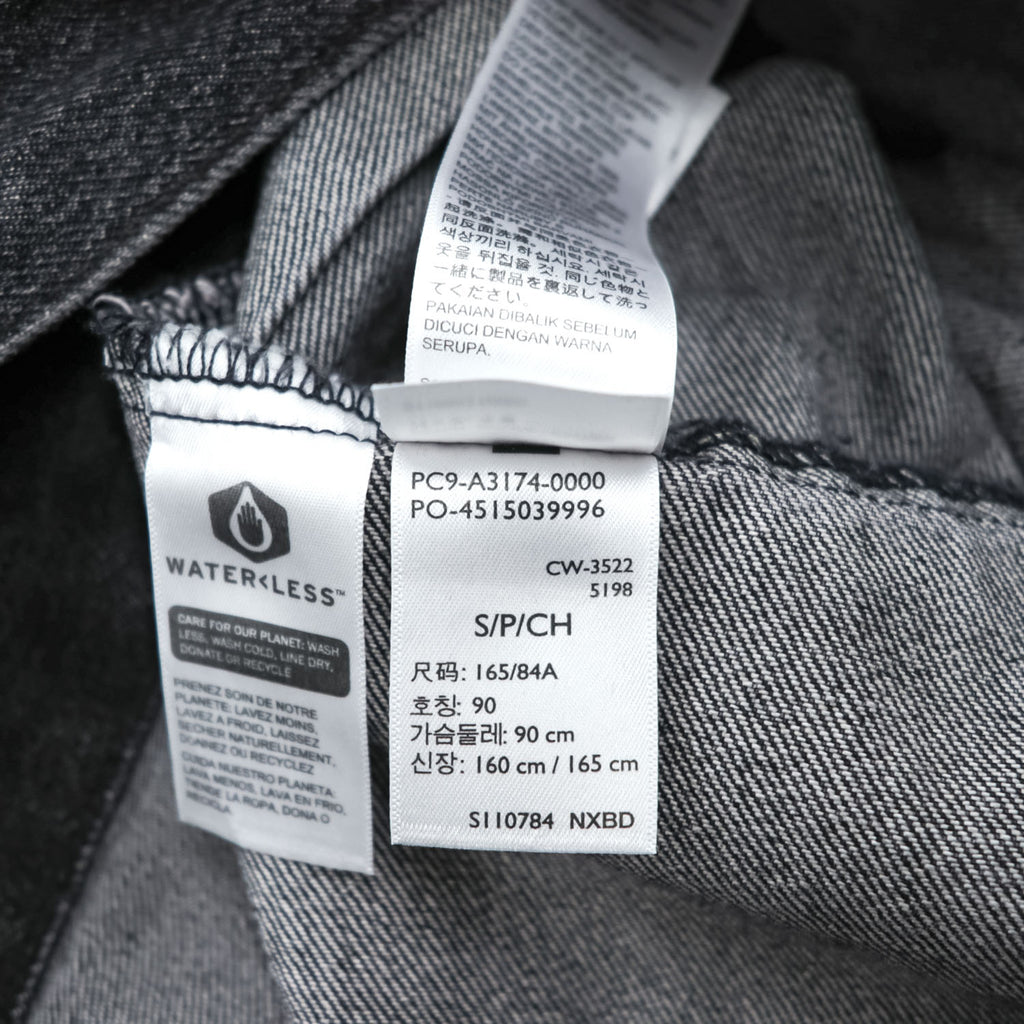 Levi's 大戦モデル 1st タイプ ビッグE デニム トラッカージャケット Gジャン S ブラック TYPE 1 短丈 ビッグサイズ シンチバック ダブルプリーツ PREMIUM A3174-0000