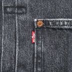 Levi's 大戦モデル 1st タイプ ビッグE デニム トラッカージャケット Gジャン S ブラック TYPE 1 短丈 ビッグサイズ シンチバック ダブルプリーツ PREMIUM A3174-0000