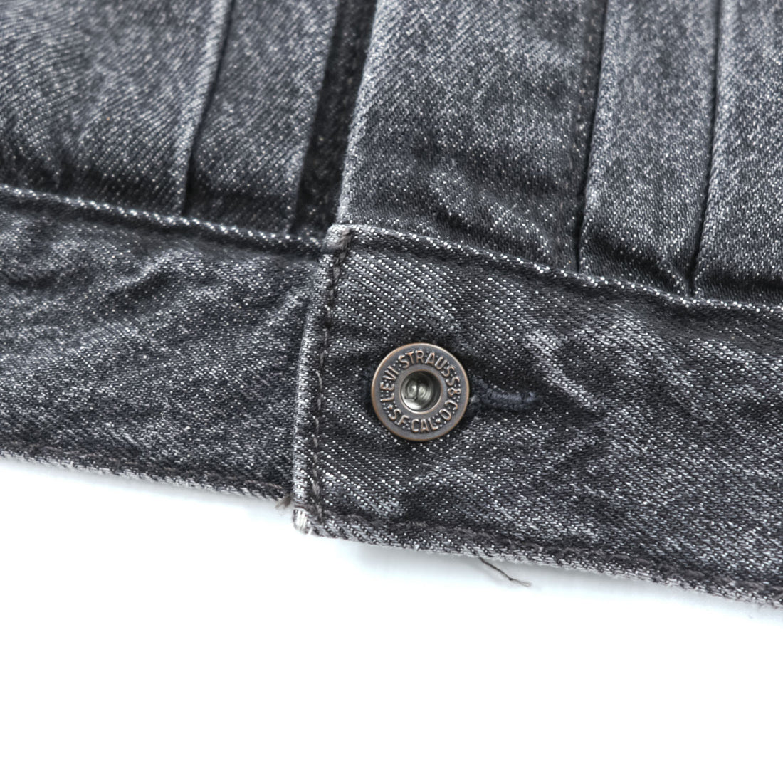 Levi's 大戦モデル 1st タイプ ビッグE デニム トラッカージャケット Gジャン S ブラック TYPE 1 短丈 ビッグサイズ シンチバック ダブルプリーツ PREMIUM A3174-0000