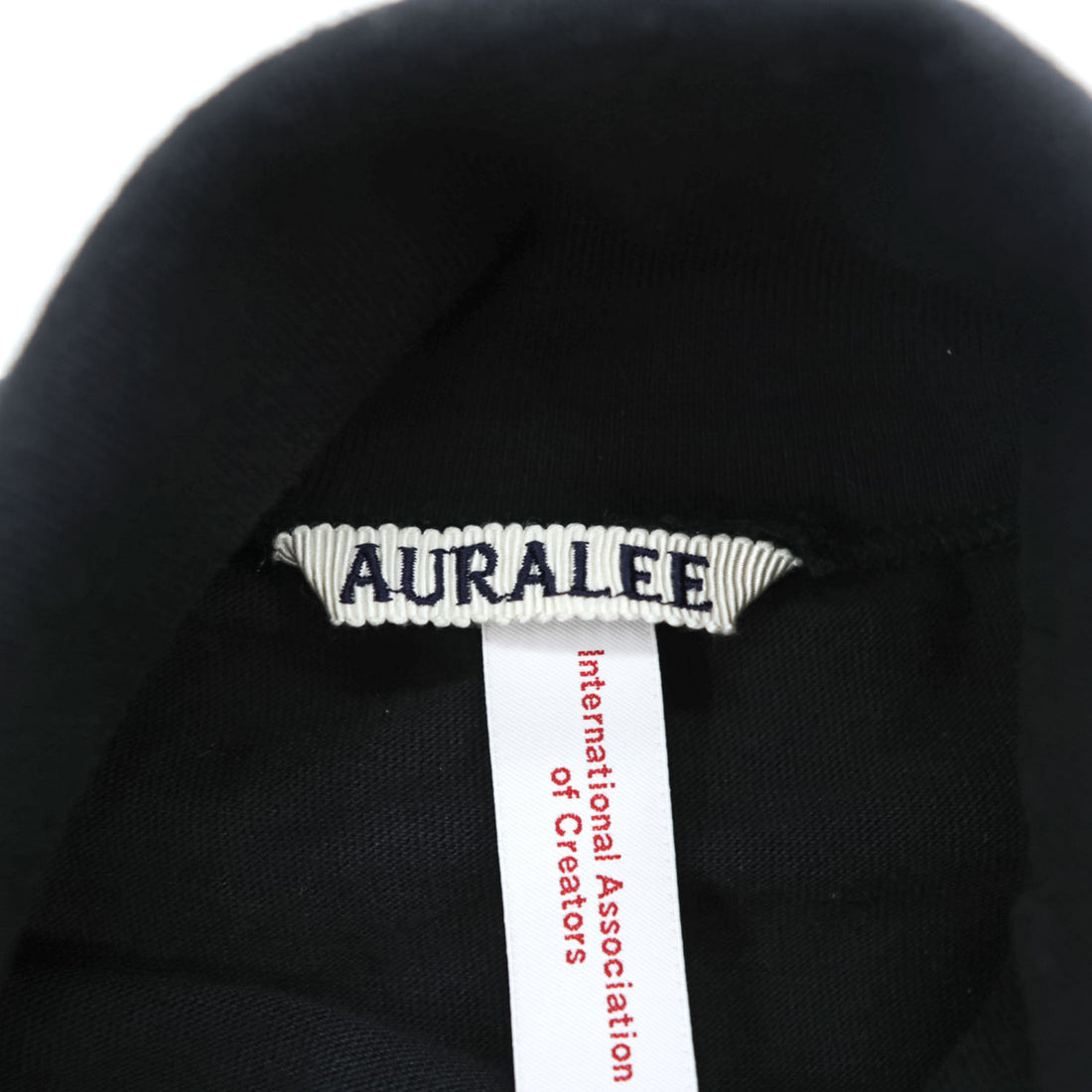 AURALEE 長袖 タートルネック ロングスリーブ Tシャツ SEAMLESS TURTLE NECK L/S TEE ブラック INTERNATIONAL ASSOCIATION of CREATORS