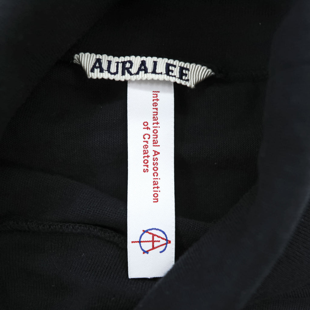 AURALEE 長袖 タートルネック ロングスリーブ Tシャツ SEAMLESS TURTLE NECK L/S TEE ブラック INTERNATIONAL ASSOCIATION of CREATORS