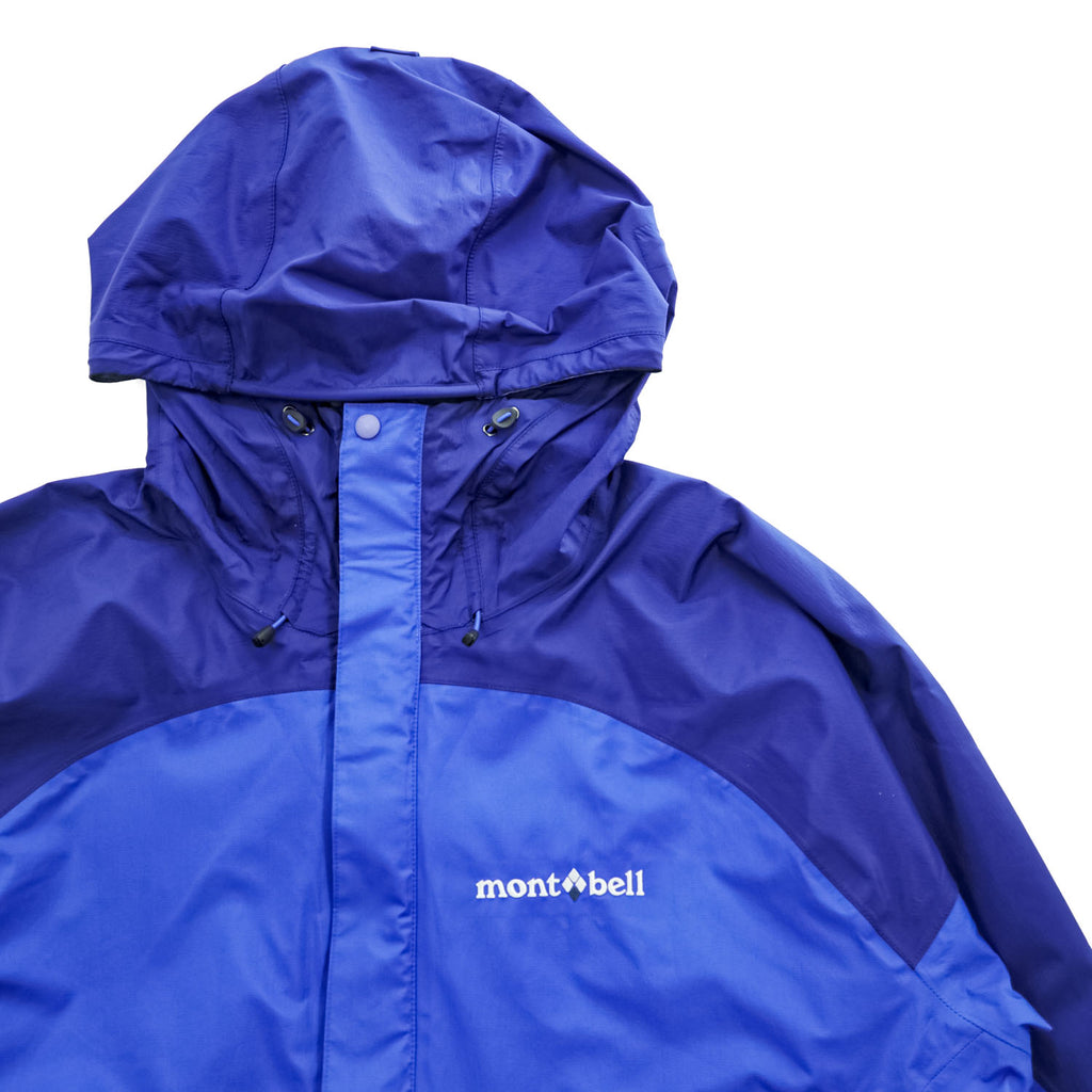 mont-bell サンダーパス ジャケット シェル レインジャケット マウンテンパーカー L ブルー ネイビー 防水 ドローコード 1128344
