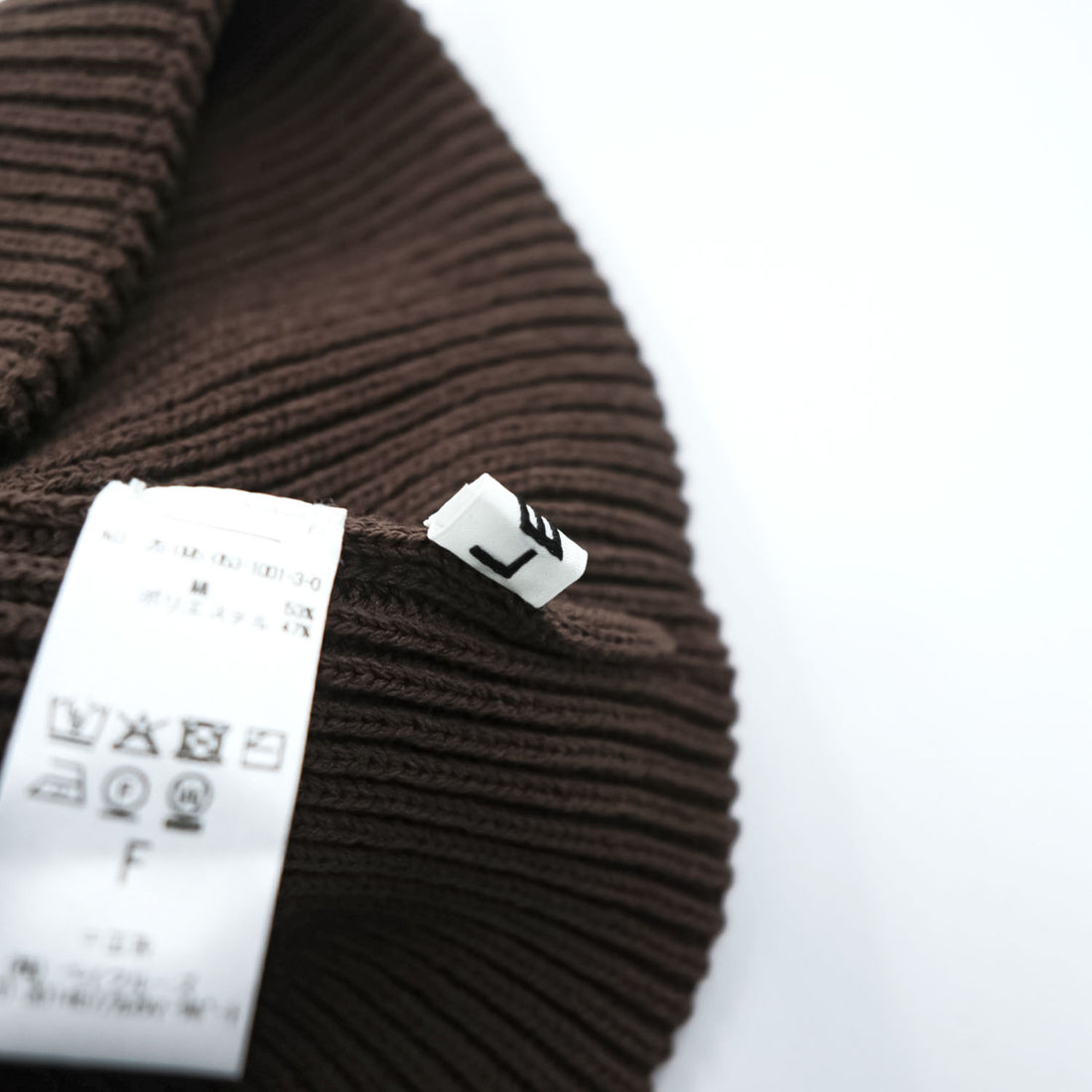 LE ( COMOLI / L'ECHOPPE )  ビーニー ニット帽 KNIT CAP ブラウン25-096-053-1001-3-0