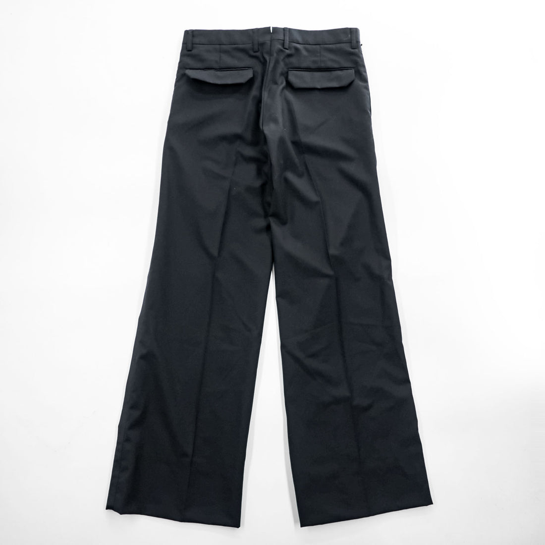 THE RERACS 日本製 タキシードパンツ ワイドスラックス S ブラック サイドライン STUDIOUS取扱い