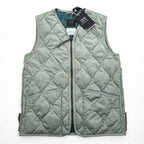 TAION V NECK ZIP VEST Down Vest Dark Sage Green Size S 2024FW