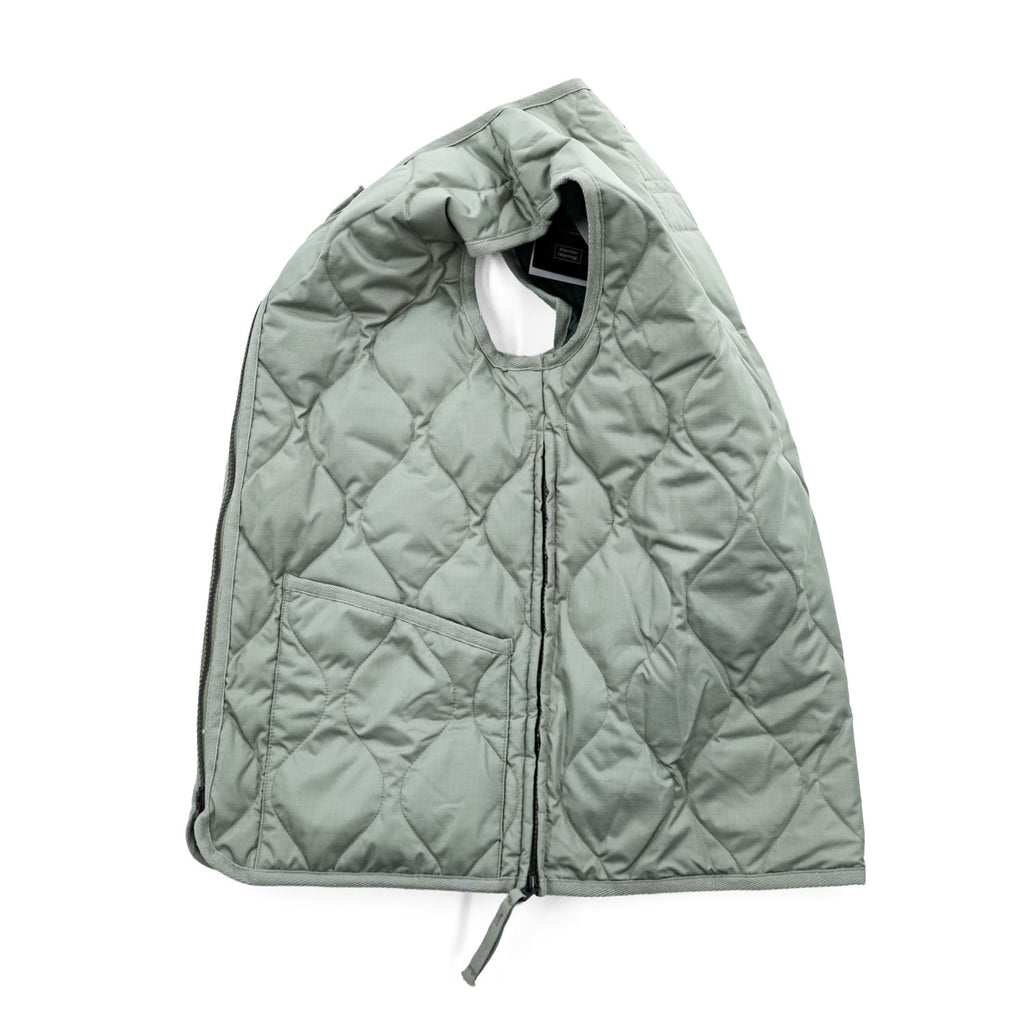 TAION V NECK ZIP VEST Down Vest Dark Sage Green Size S 2024FW