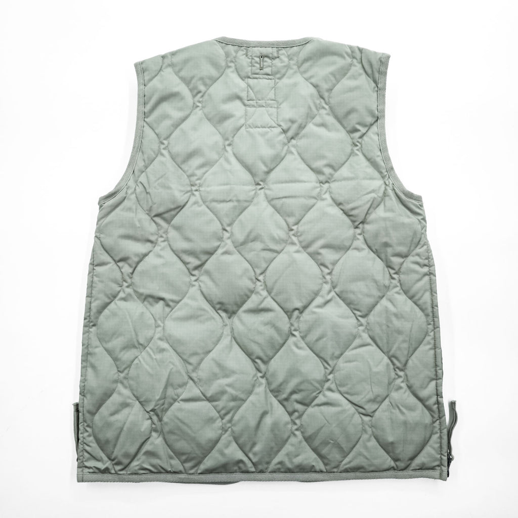 TAION V NECK ZIP VEST Down Vest Dark Sage Green Size S 2024FW