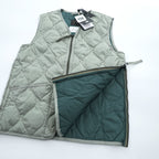 TAION V NECK ZIP VEST Down Vest Dark Sage Green Size S 2024FW