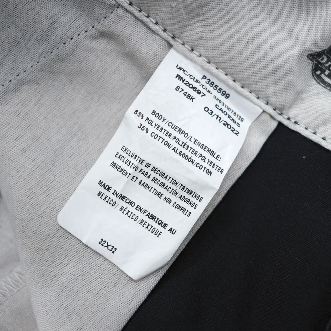 Dickies 874 Original Fit ワークパンツ 32 x 32 ブラック 874BK ブラック メキシコ製