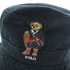 Polo Ralph Lauren Polo Bear Embroidered Cotton Twill Bucket Hat Black S/M 58cm