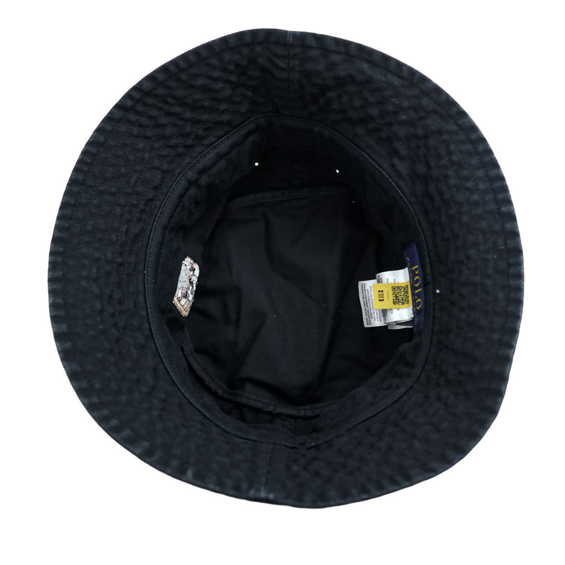 Polo Ralph Lauren Polo Bear Embroidered Cotton Twill Bucket Hat Black S/M 58cm