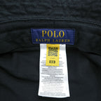 Polo Ralph Lauren Polo Bear Embroidered Cotton Twill Bucket Hat Black S/M 58cm