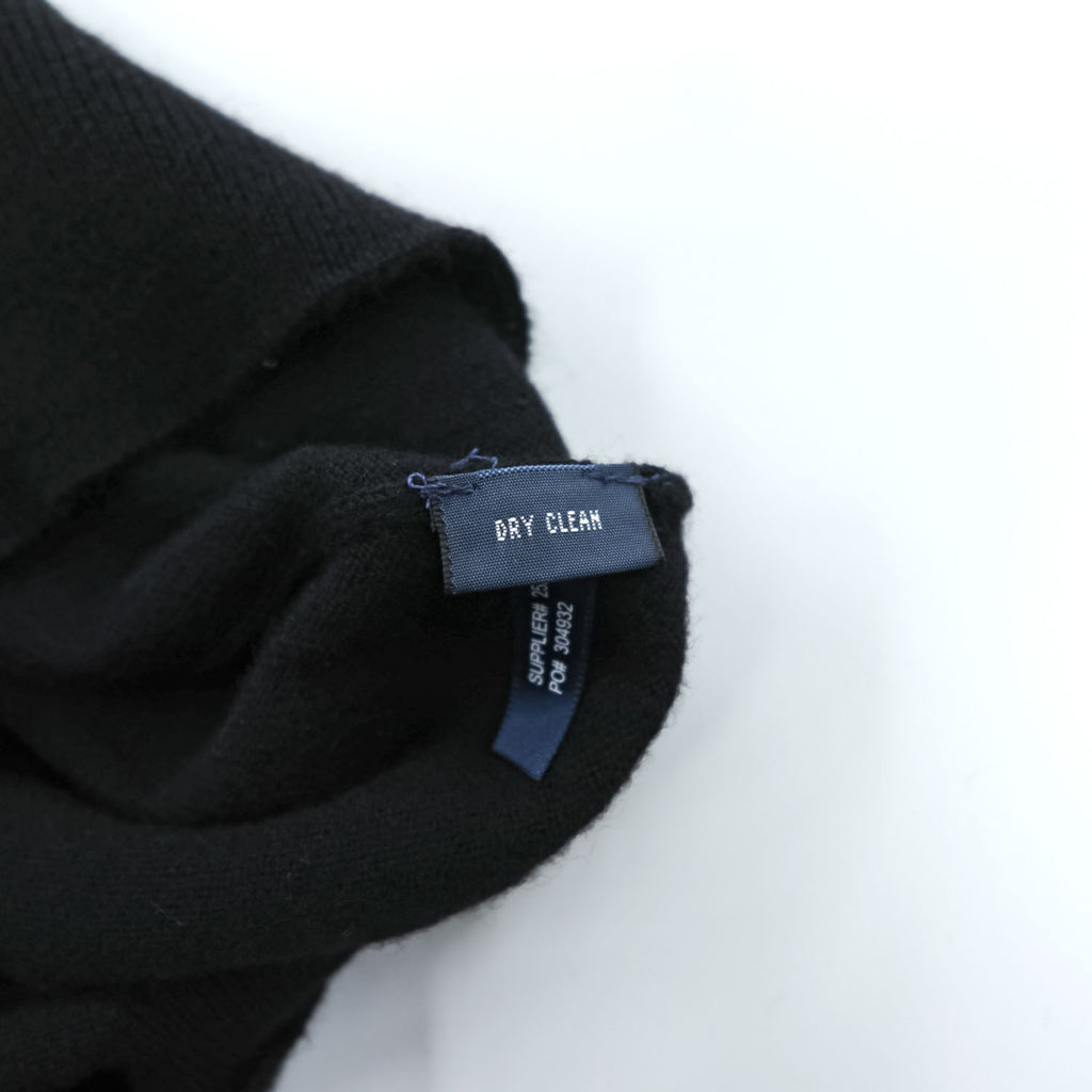 Polo Ralph Lauren 90年代 ヴィンテージ Vネック ニットベスト M ブラック ポニー刺繍 MERINO WOOL