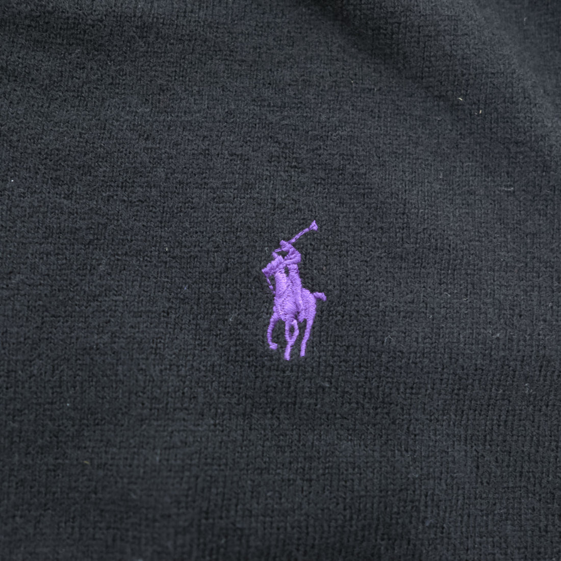 Polo Ralph Lauren 90年代 ヴィンテージ Vネック ニットベスト M ブラック ポニー刺繍 MERINO WOOL