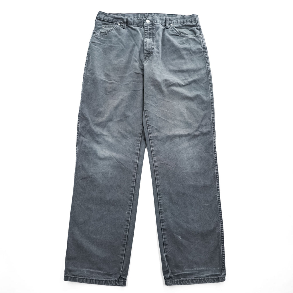 Dickies ダック地 ワークパンツ L フェードグレー キャンバス