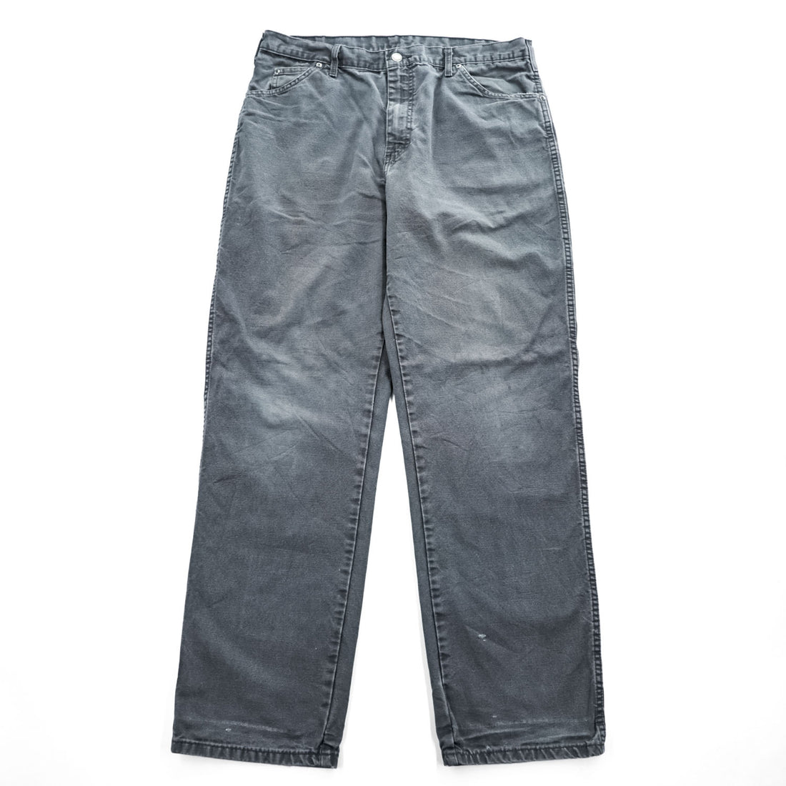 Dickies ダック地 ワークパンツ L フェードグレー キャンバス