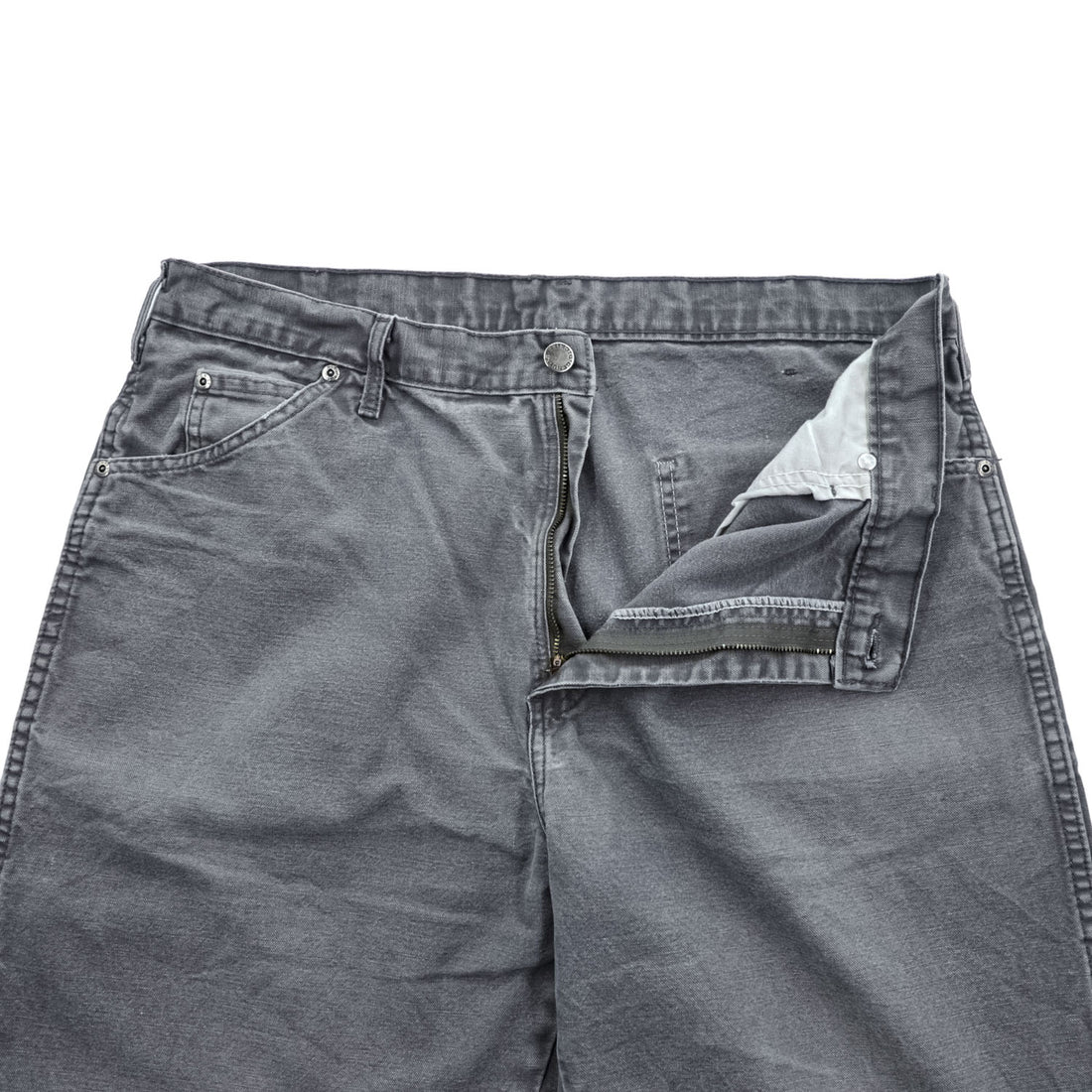 Dickies ダック地 ワークパンツ L フェードグレー キャンバス