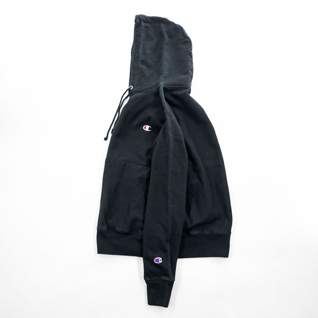 Champion リバースウィーブ REVERSE WEAVE プルオーバー パーカー L ブラック カンガルーポケット ワンポイントロゴ GF68 BKC