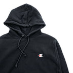Champion リバースウィーブ REVERSE WEAVE プルオーバー パーカー L ブラック カンガルーポケット ワンポイントロゴ GF68 BKC