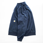 carhartt ハーフジップ スウェット トレーナー XL ネイビー 裏起毛 ビッグサイズ LOOSE FIT TS5294-M