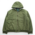 Woolrich ダック地 フーデッド ワークジャケット XL キャンバス 中綿 パーカー 裏地チェック GREEN LABEL 1716855