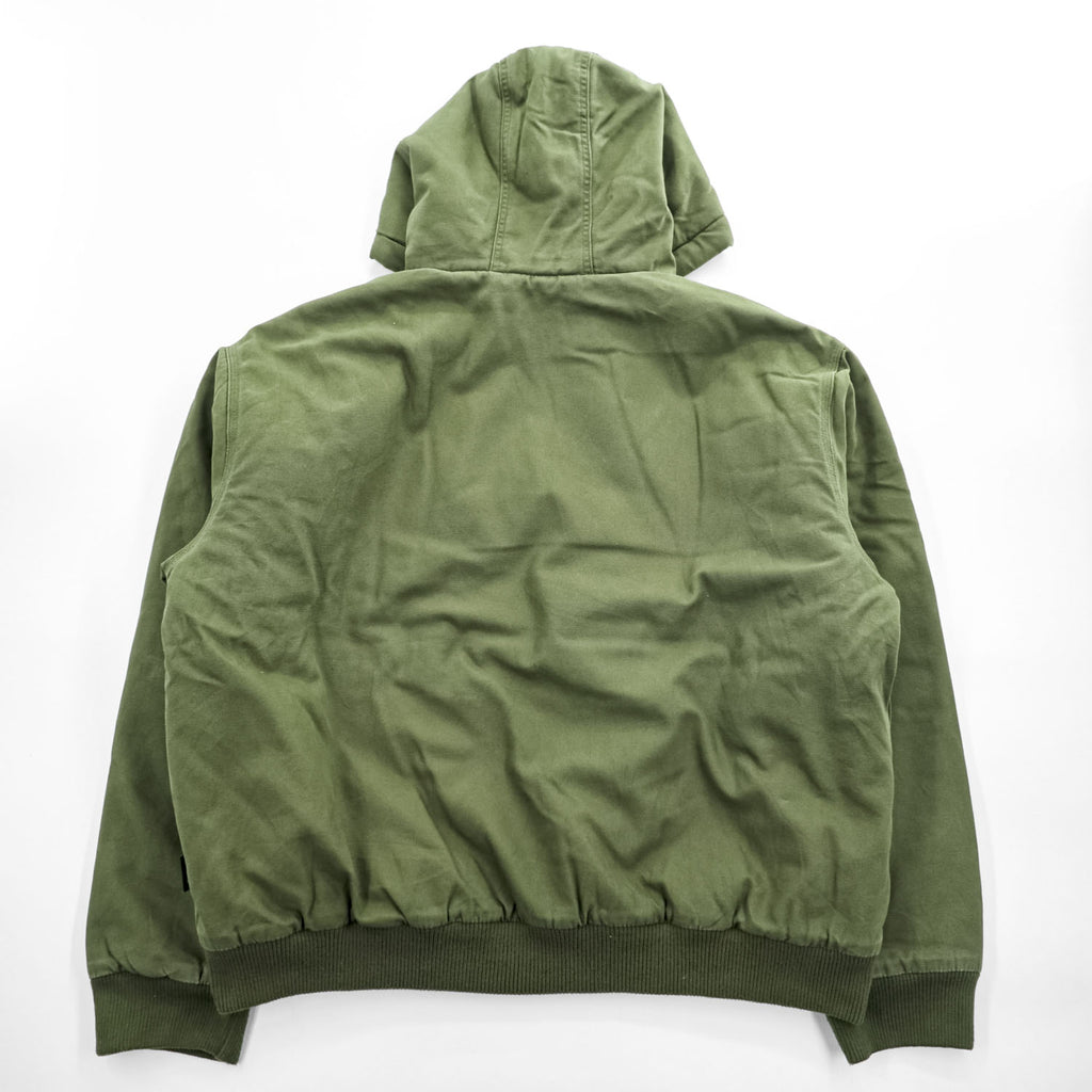 Woolrich ダック地 フーデッド ワークジャケット XL キャンバス 中綿 パーカー 裏地チェック GREEN LABEL 1716855