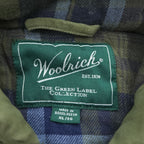 Woolrich ダック地 フーデッド ワークジャケット XL キャンバス 中綿 パーカー 裏地チェック GREEN LABEL 1716855