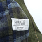 Woolrich ダック地 フーデッド ワークジャケット XL キャンバス 中綿 パーカー 裏地チェック GREEN LABEL 1716855