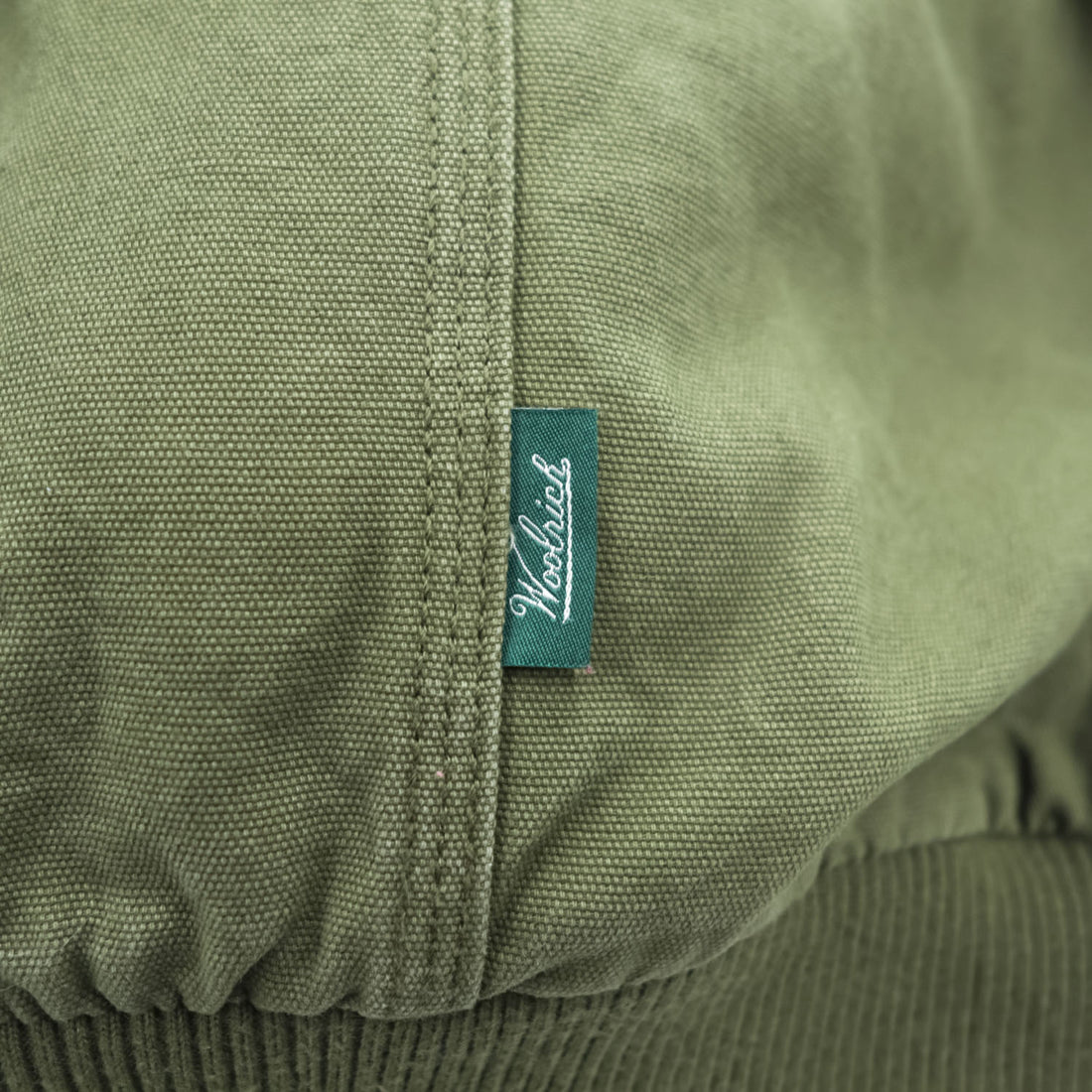 Woolrich ダック地 フーデッド ワークジャケット XL キャンバス 中綿 パーカー 裏地チェック GREEN LABEL 1716855