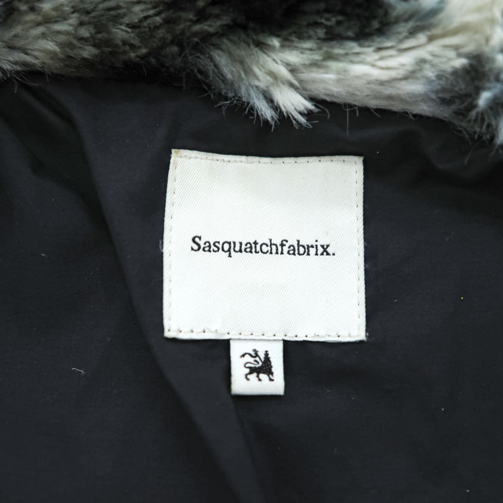 Sasquatchfabrix. 日本製 ファーコーチジャケット L マルチカラー フェイクファー FUR COACH JACKET ドローコード 21AW-JKH-003
