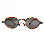 l.a. Eyeworks サングラス ラウンド HULA 310 ブラウン ベッコウ イタリア製
