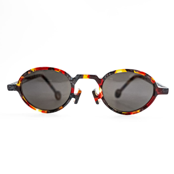 l.a. Eyeworks サングラス ラウンド HULA 310 ブラウン ベッコウ イタリア製