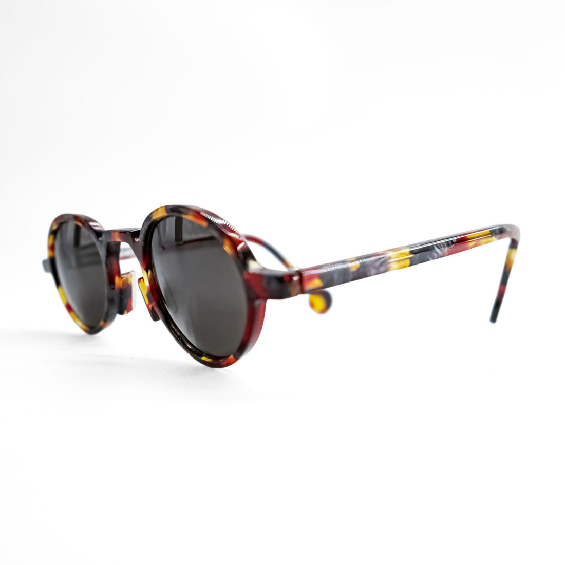 l.a. Eyeworks サングラス ラウンド HULA 310 ブラウン ベッコウ イタリア製