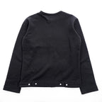 agnes b. HOMME 日本製 カーディガンプレッション スナップボタン M ブラック 裏起毛 ET84M001 H19