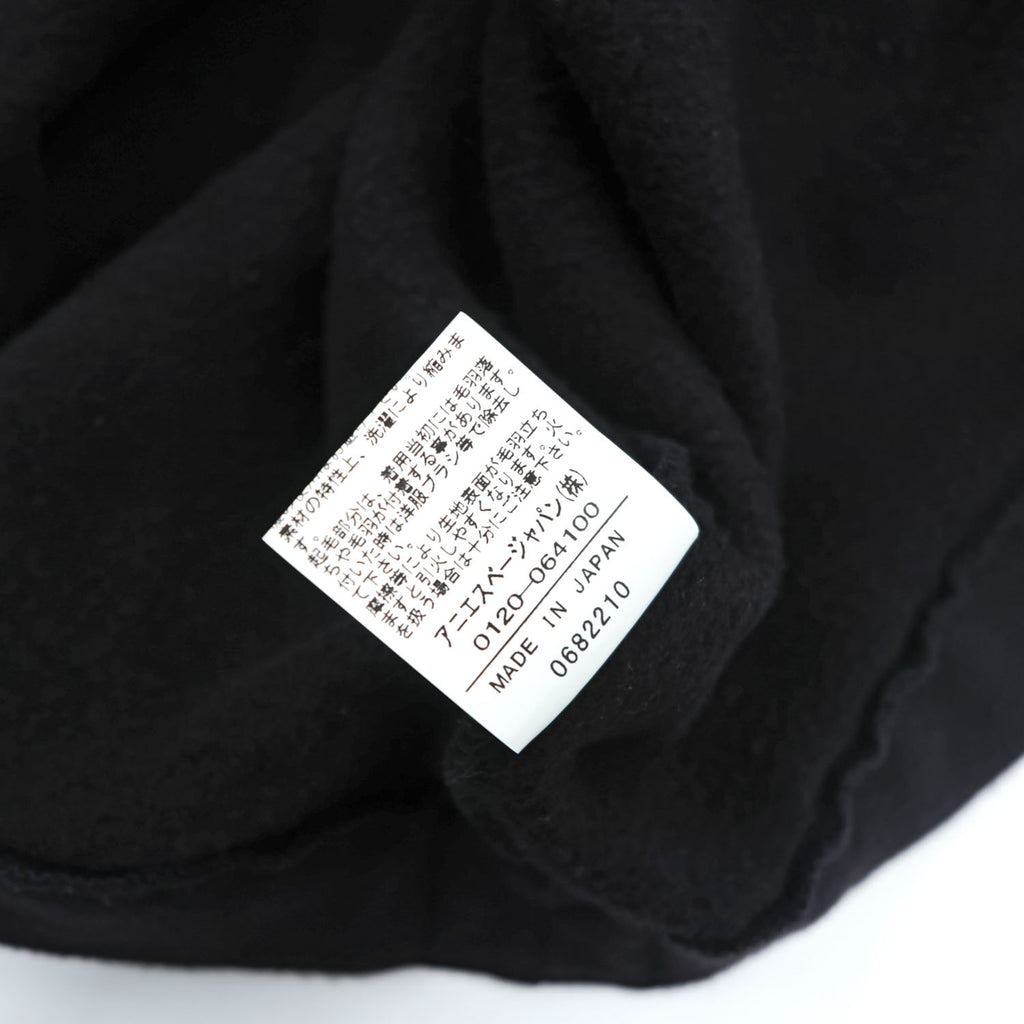 agnes b. HOMME 日本製 カーディガンプレッション スナップボタン M ブラック 裏起毛 ET84M001 H19