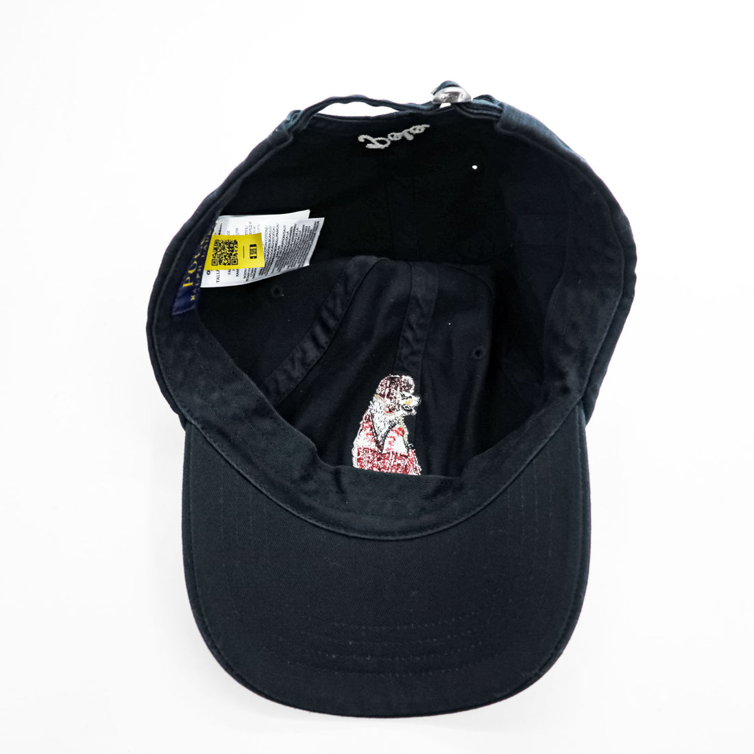 Polo Ralph Lauren 刺繍 コットンツイル キャップ ONE アジャスターベルト ブラック 犬